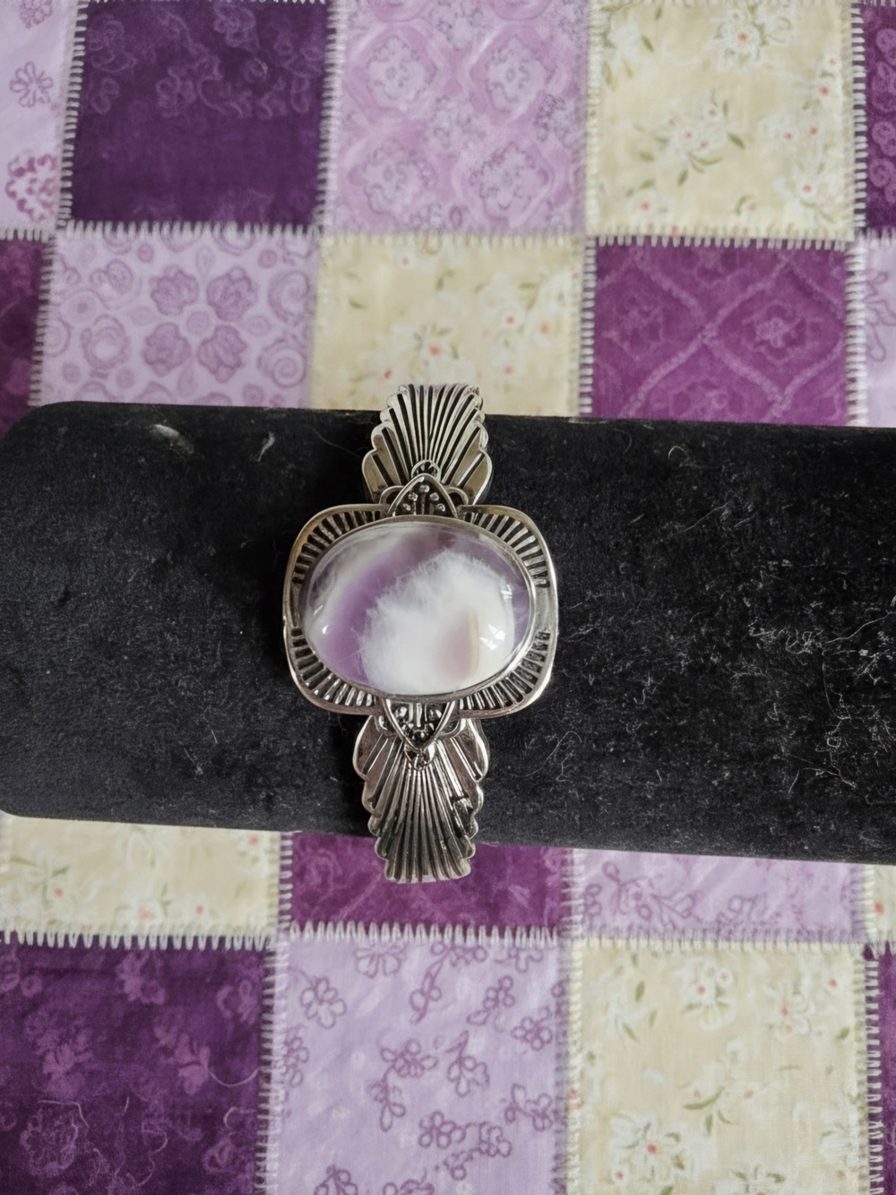 Dreamy Amethyst Copper Adjustable Bangle – Mystic Boho Statement Jewelry